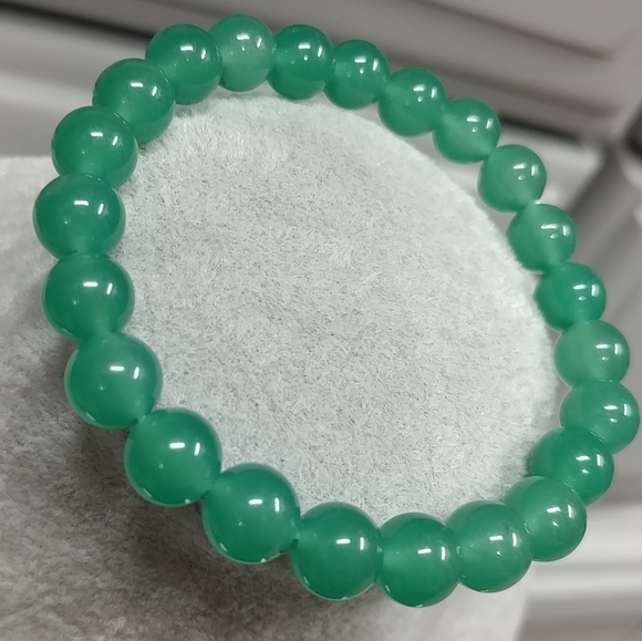 8mm Green Aventurine Beaded Stretch Bracelet Natural Gemstone 8mm Bead - Picture 7 of 8